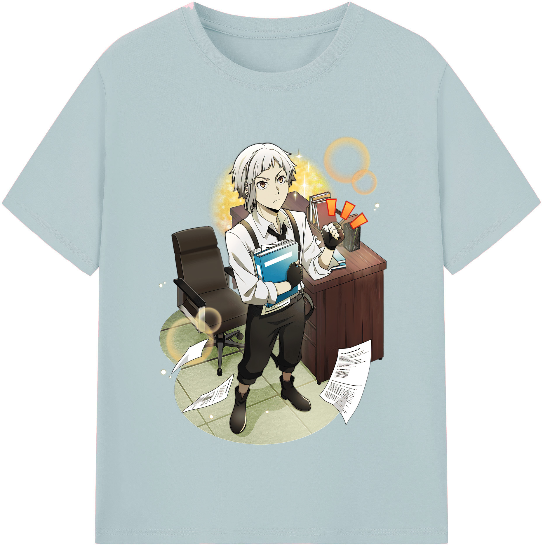 （画像用） 文豪ストレイドッグス Bungo Stray Dogs 綿100％半袖Tシャツ（フロントプリント）